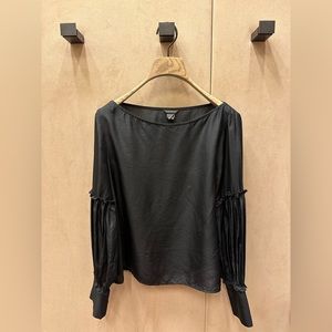 Club Monaco black blouse with detailed arms, size small!